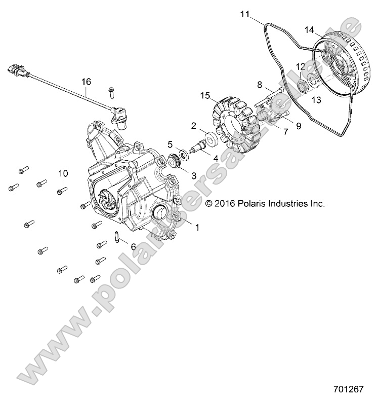 Engine, Stator Cover and Flywheel Engine, Stator Cover and Flywheel