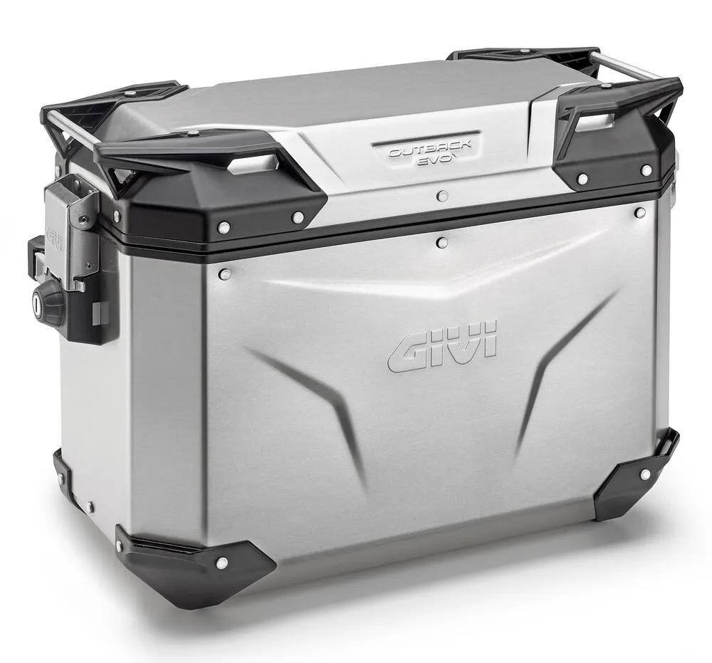 Givi Monokey Trekker Outback EVO OBKE4837APACK2 Alu Seitenkoffer Set - 48 / 37 Liter - silber