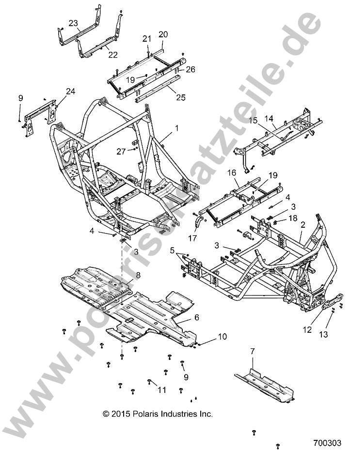 CHASSIS, MAIN FRAME AND SKID PLATES CHASSIS, MAIN FRAME AND SKID PLATES