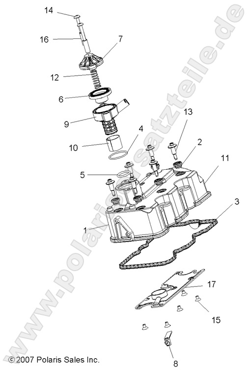 ENGINE, VALVE COVER