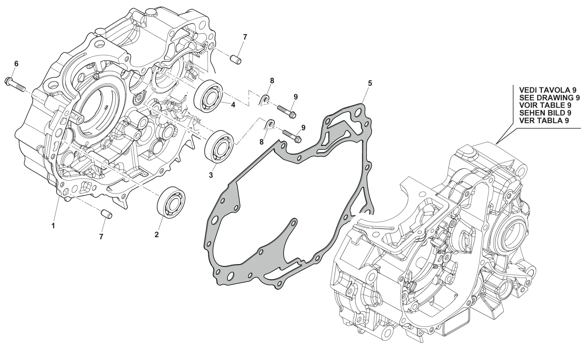 Motorgehäuse rechts Motorgehäuse rechts