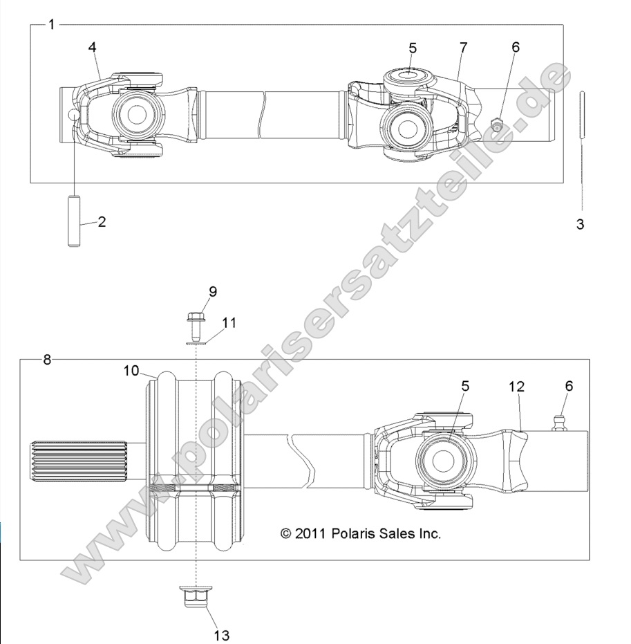 DRIVE TRAIN, FRONT PROP SHAFT DRIVE TRAIN, FRONT PROP SHAFT