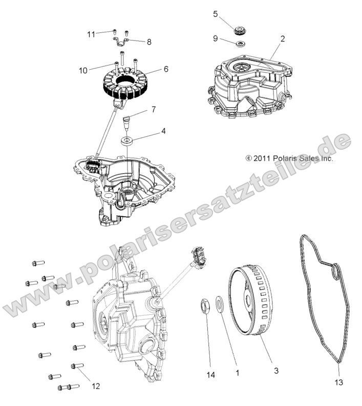 ENGINE, STATOR COVER and FLYWHEEL ENGINE, STATOR COVER and FLYWHEEL