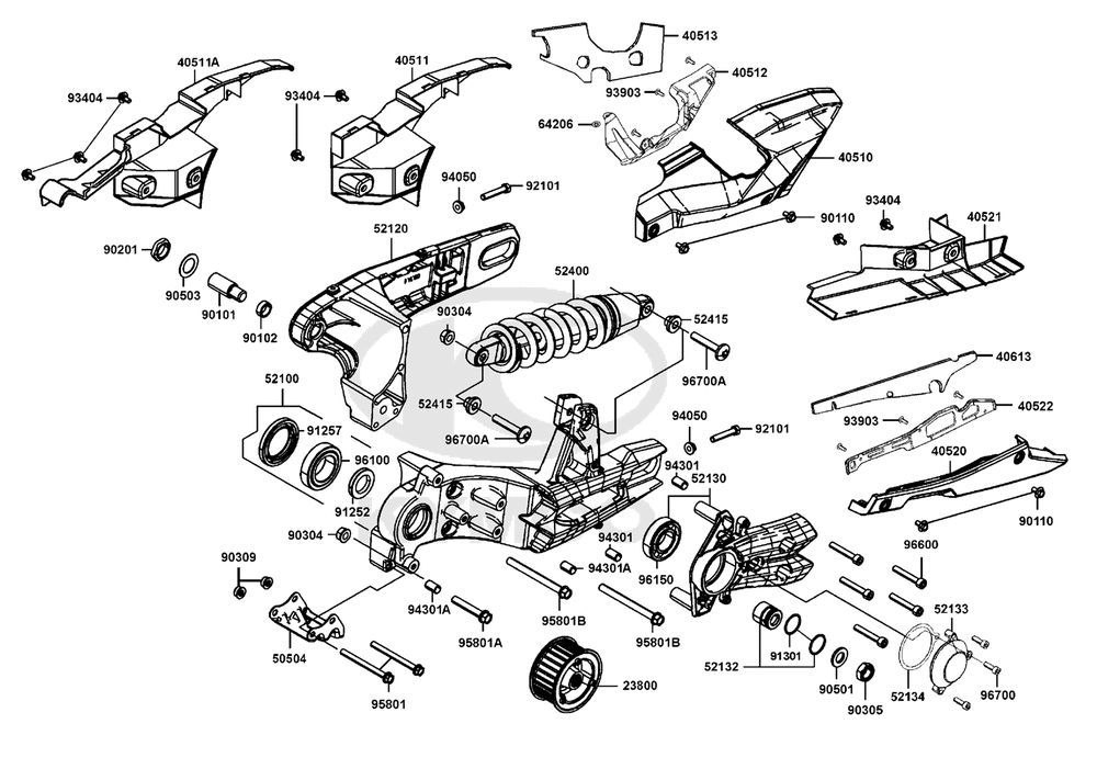 Stoßdämpfer hinten & Schwingarm