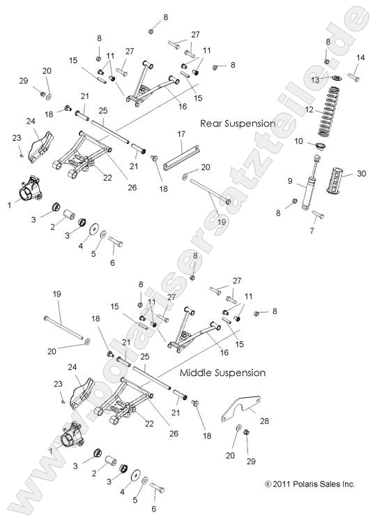 SUSPENSION, REAR SUSPENSION, REAR