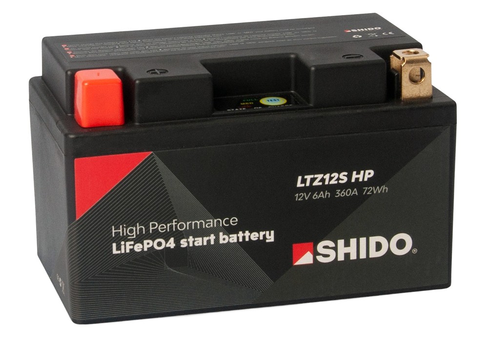 Shido LTZ12S HP Lithium Ionen Batterie 12V LiFePO4 (YTZ12S NTZ12S BTZ12S) Shido LTZ12S HP Lithium Ion Batterie 12V 72 Wh