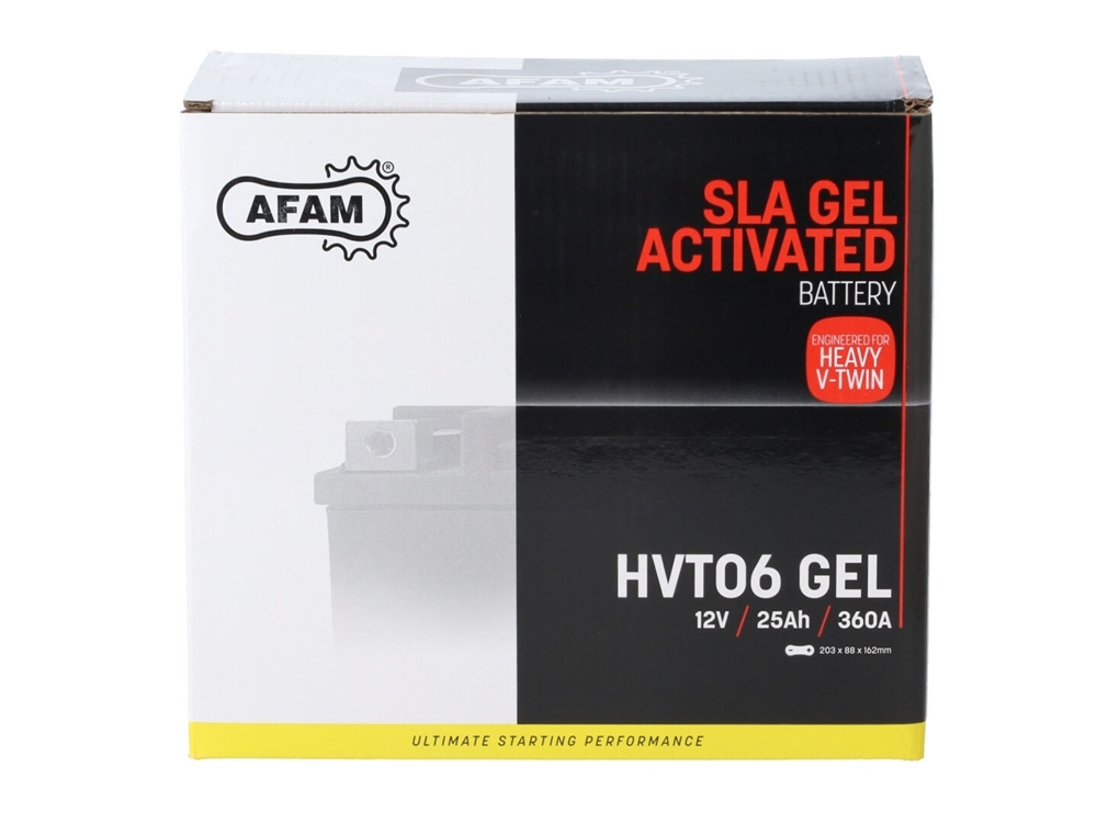 AFAM HVT 06 GEL SLA Batterie 12V 25AH 360A - Einbaufertig (66010 YTX24HL-BS Y50-N18L-A-CX HVT06) AFAM HVT 06 GEL SLA Batterie 12V 25AH 360A - Einbaufertig (66010 YTX24HL-BS Y50-N18L-A-CX HVT06)