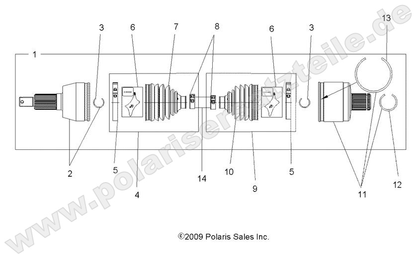 DRIVE TRAIN, DRIVE SHAFT, REAR DRIVE TRAIN, DRIVE SHAFT, REAR