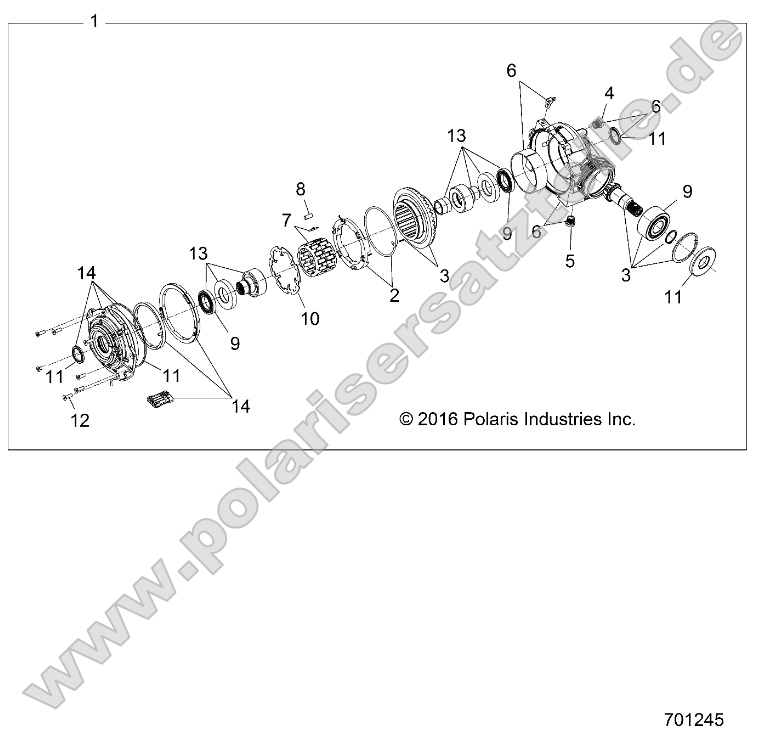 Drive Train, Front Gearcase Internals Drive Train, Front Gearcase Internals