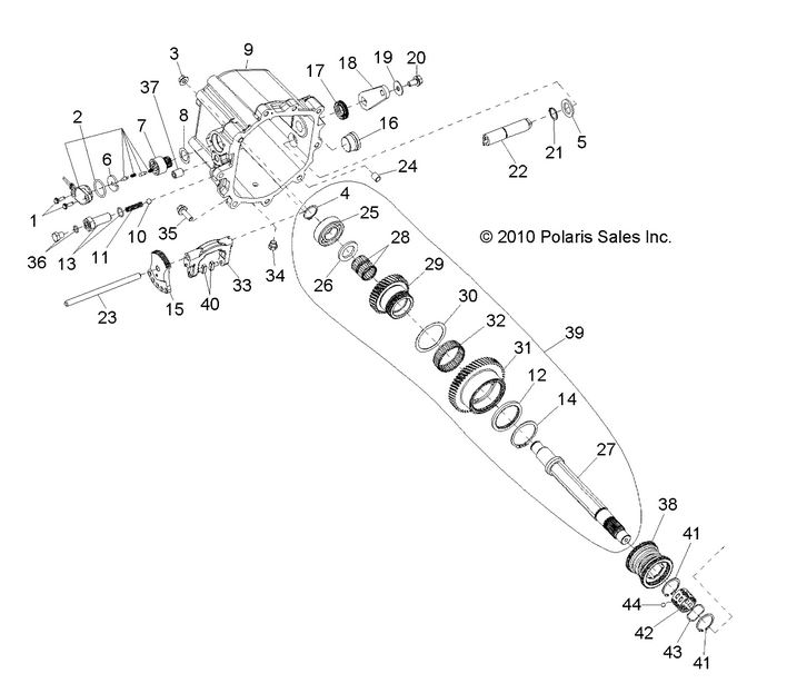 DRIVE TRAIN, MAIN GEARCASE INTERNAL COMPONENTS 2