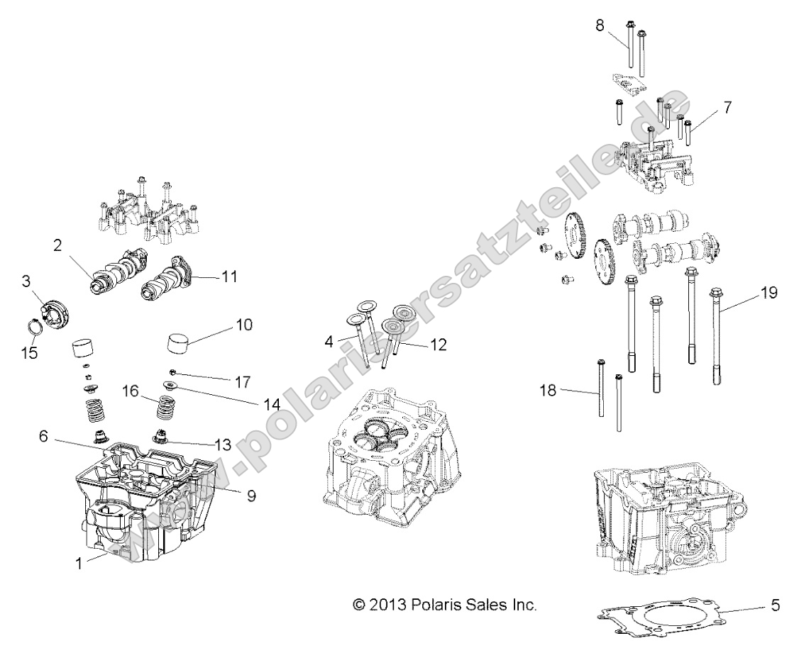 Engine, Cylinder Head, Cams and Valves