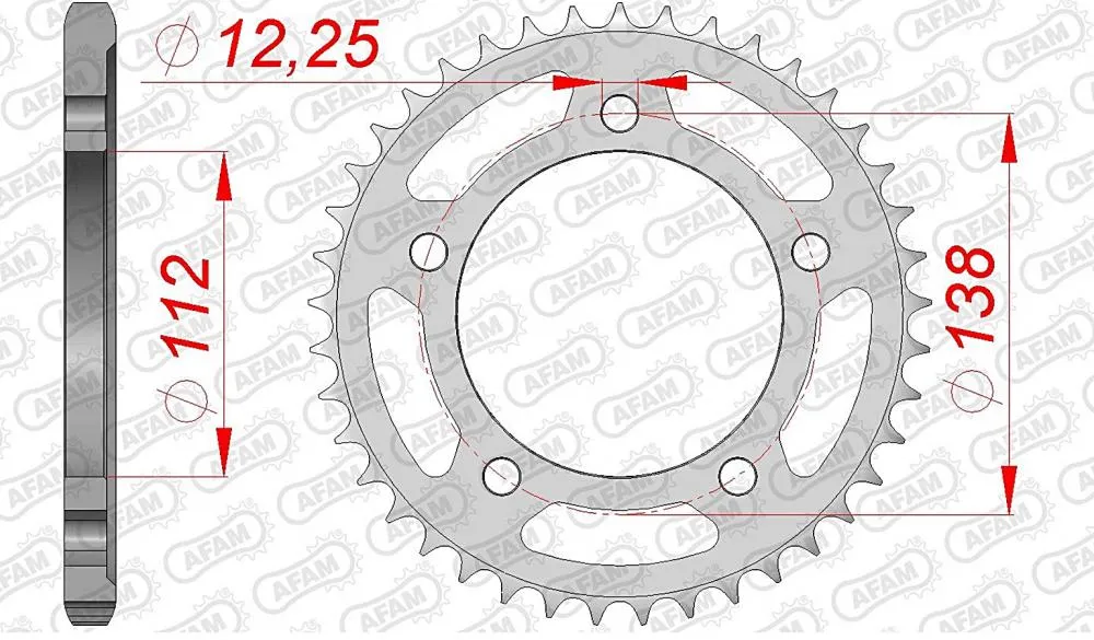 AFAM Kettensatz Stahl 525 XRR 15x41 - Honda CBF 500 2004-07