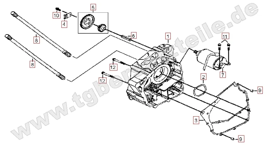 Motorgehäuse rechts Motorgehäuse rechts