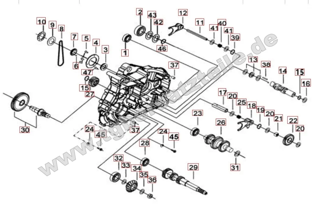 Motorgehäuse links 2 Motorgehäuse links 2
