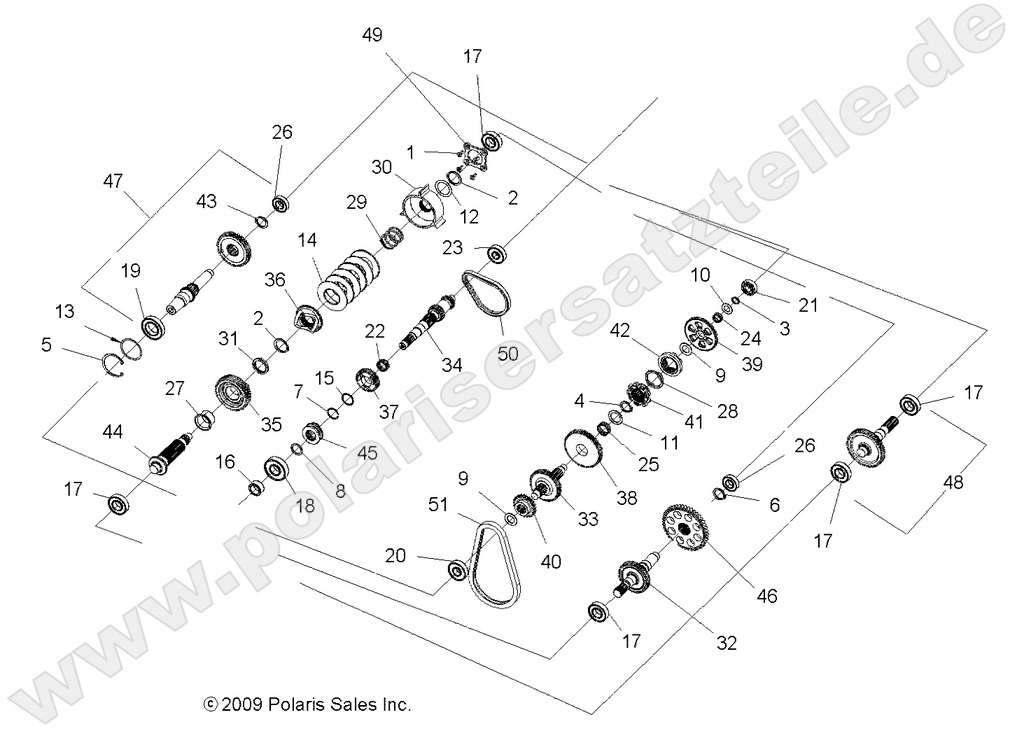 DRIVE TRAIN, MAIN GEARCASE INTERNALS DRIVE TRAIN, MAIN GEARCASE INTERNALS