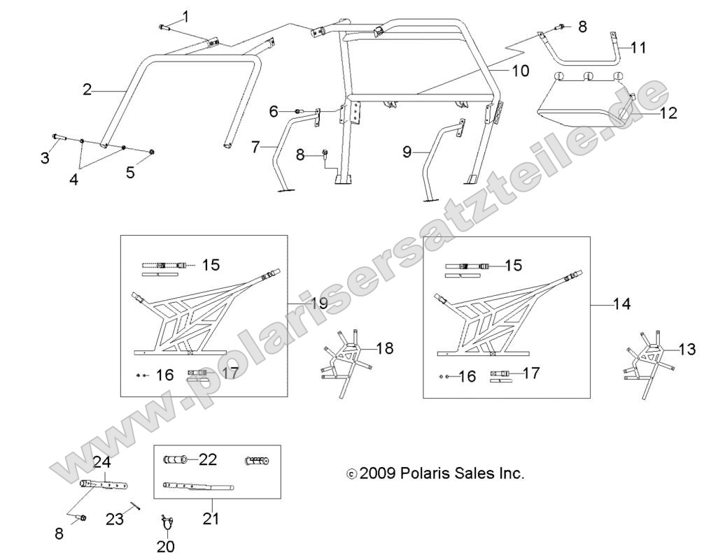 CHASSIS, CAB FRAME and SIDE NETS CHASSIS, CAB FRAME and SIDE NETS