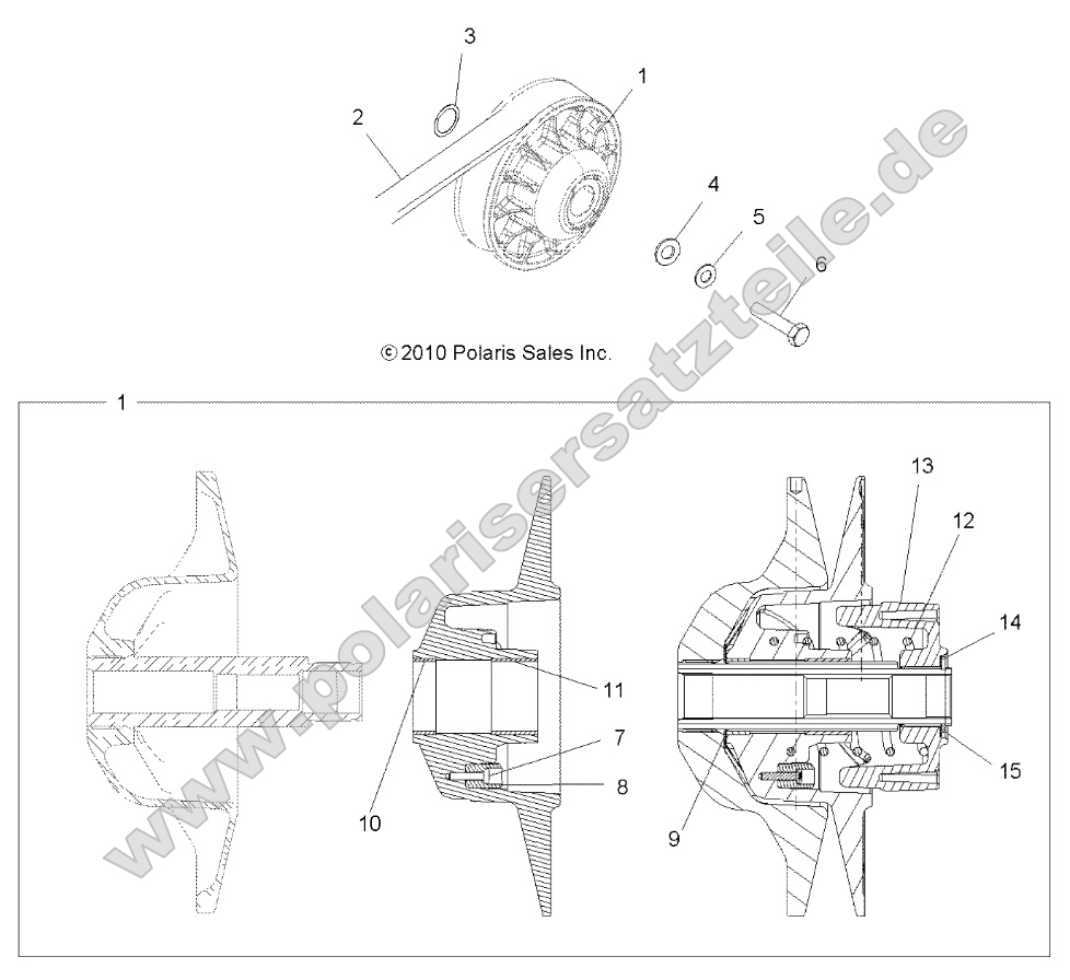 Drive Train, Secondary Clutch Drive Train, Secondary Clutch