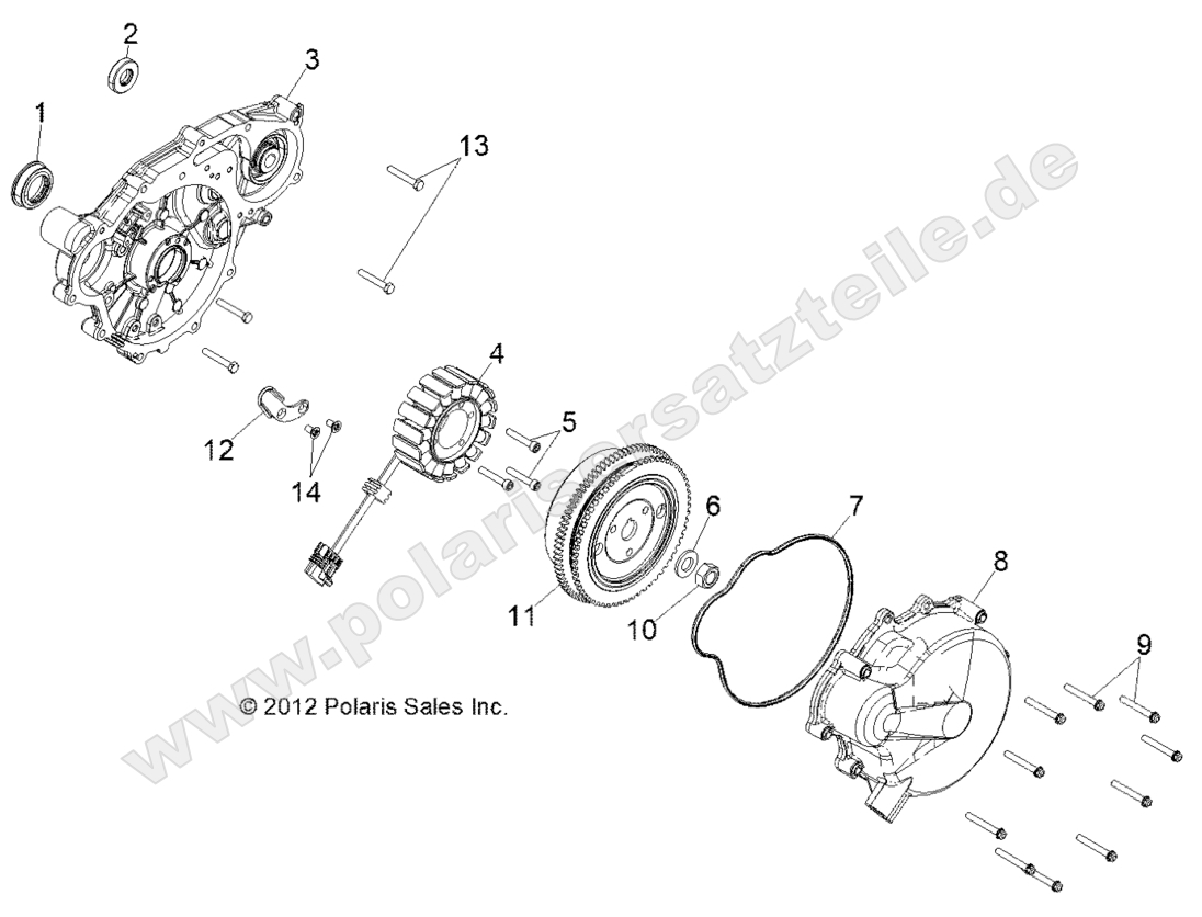 Engine, Stator and Flywheel Engine, Stator and Flywheel