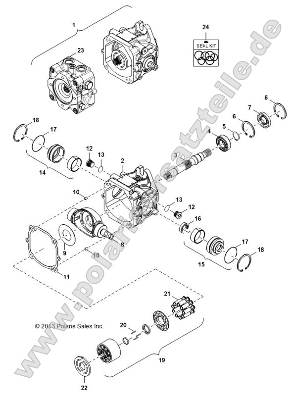 Hydraulics, Pump, Main Housing