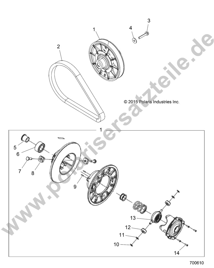 DRIVE TRAIN, SECONDARY CLUTCH DRIVE TRAIN, SECONDARY CLUTCH