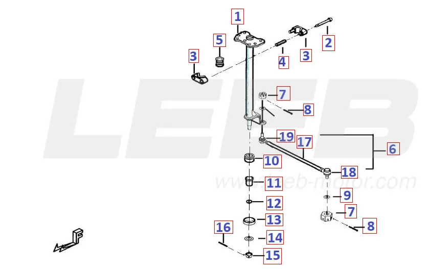 Lenksäule-Spurstange (ohne EPS)