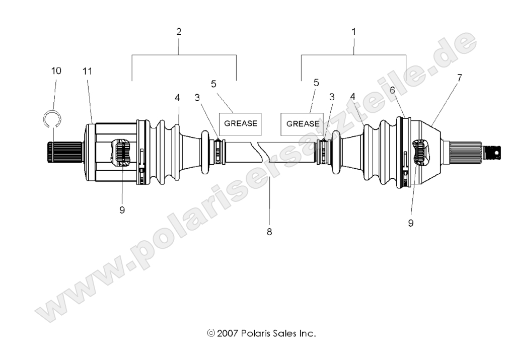 DRIVE TRAIN, FRONT HALF SHAFT DRIVE TRAIN, FRONT HALF SHAFT
