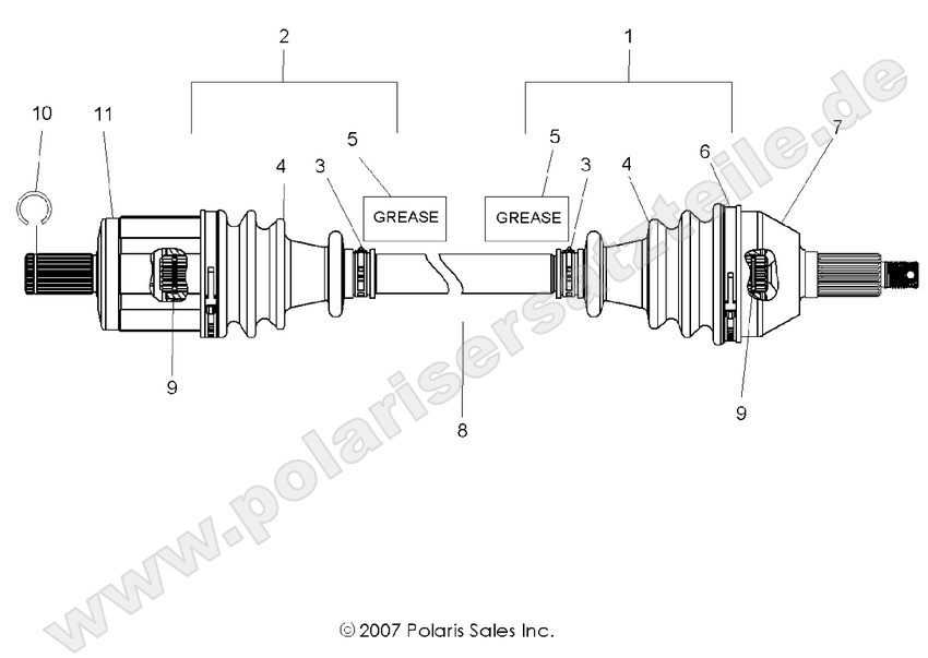 DRIVE TRAIN, FRONT HALF SHAFT DRIVE TRAIN, FRONT HALF SHAFT