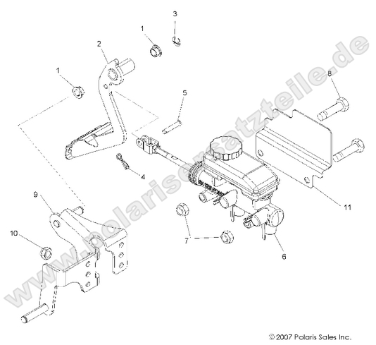 brakes pedal and master cylinder brakes pedal and master cylinder
