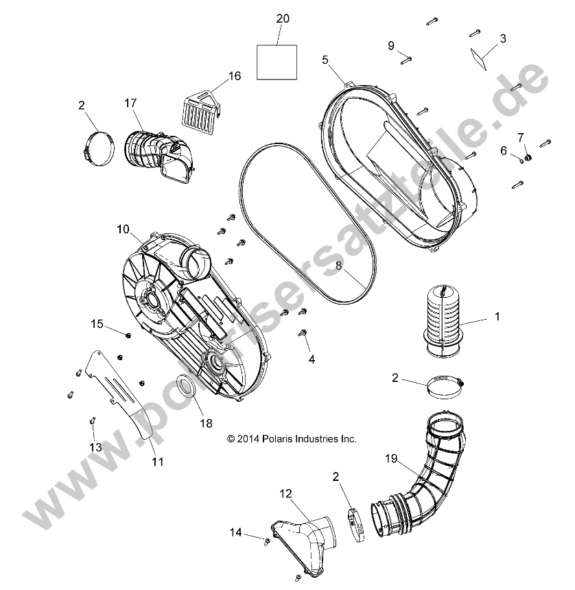 DRIVE TRAIN, CLUTCH COVER AND DUCTING DRIVE TRAIN, CLUTCH COVER AND DUCTING