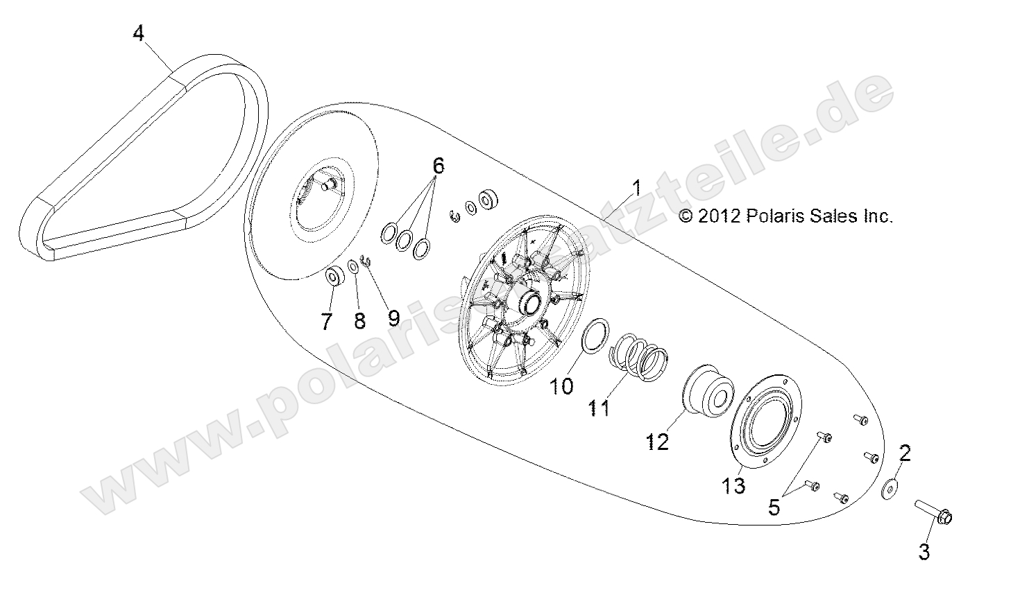 DRIVE TRAIN, SECONDARY CLUTCH DRIVE TRAIN, SECONDARY CLUTCH