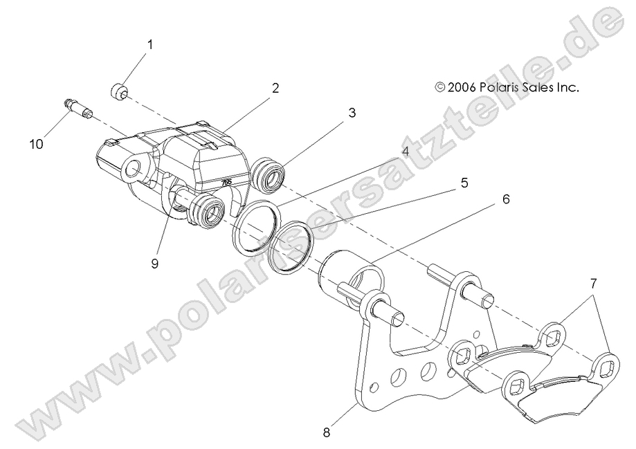 BRAKE CALIPER, FRONT BRAKE CALIPER, FRONT