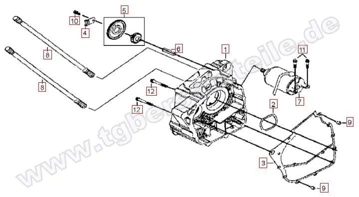 Motorgehäuse rechts Motorgehäuse rechts