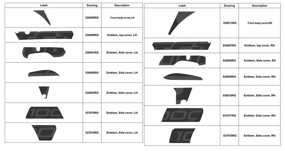 Aufkleber f. Fzg. Semi-Gloss Black BLA605 (SE)( Rock Gray) Aufkleber f. Fzg. Semi-Gloss Black BLA605 (SE)( Rock Gray)