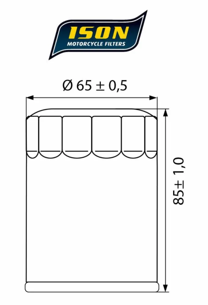 ISON_Oelfilter_198_Polaris_Technische_Daten ISON Ölfilter 198 Polaris General 1000 /Crew