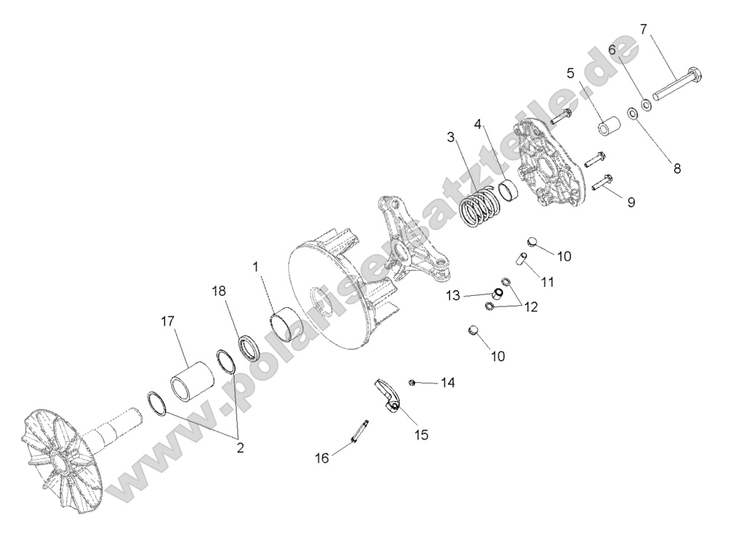 DRIVE TRAIN, PRIMARY CLUTCH DRIVE TRAIN, PRIMARY CLUTCH