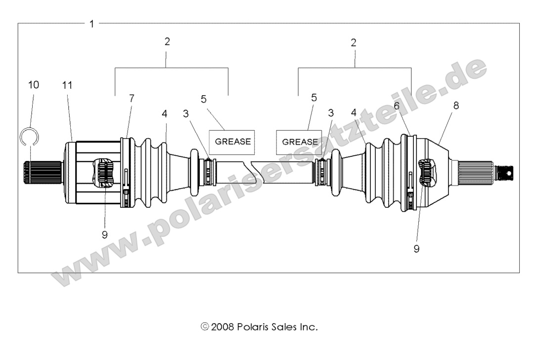 DRIVE TRAIN, FRONT HALF SHAFT DRIVE TRAIN, FRONT HALF SHAFT