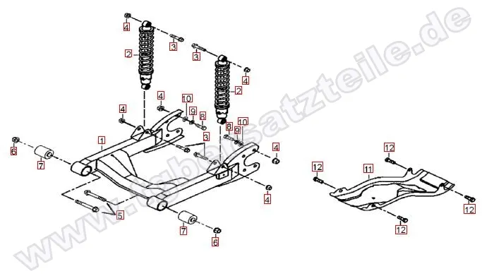 Schwinge hinten Schwinge hinten
