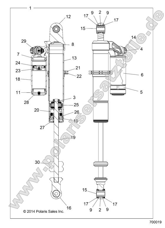SUSPENSION, REAR SHOCK SUSPENSION, REAR SHOCK