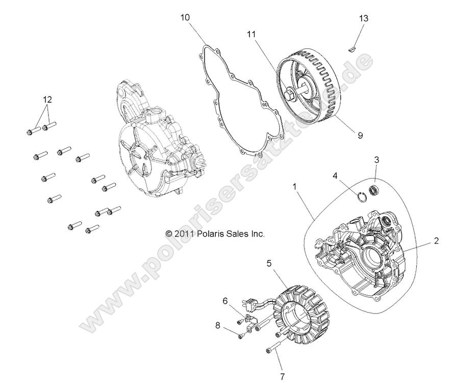 ENGINE, STATOR and COVER ENGINE, STATOR and COVER