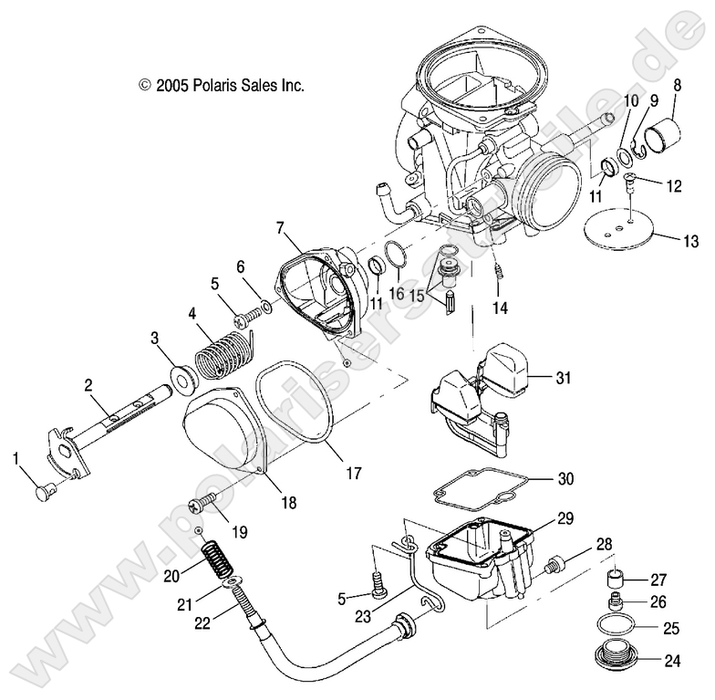 ENGINE, CARBURETOR, LOWER