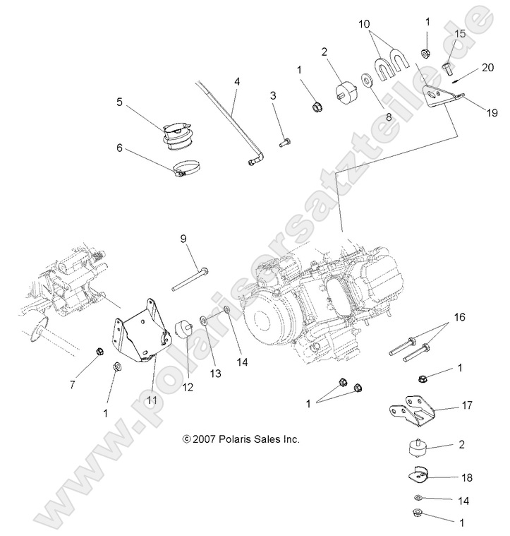 ENGINE, MOUNTING