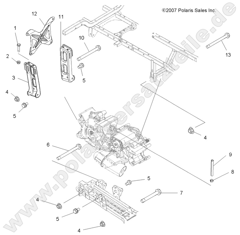 DRIVE TRAIN, MAIN GEARCASE MOUNTING DRIVE TRAIN, MAIN GEARCASE MOUNTING
