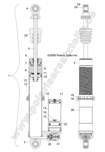 SUSPENSION, REAR SHOCK SUSPENSION, REAR SHOCK