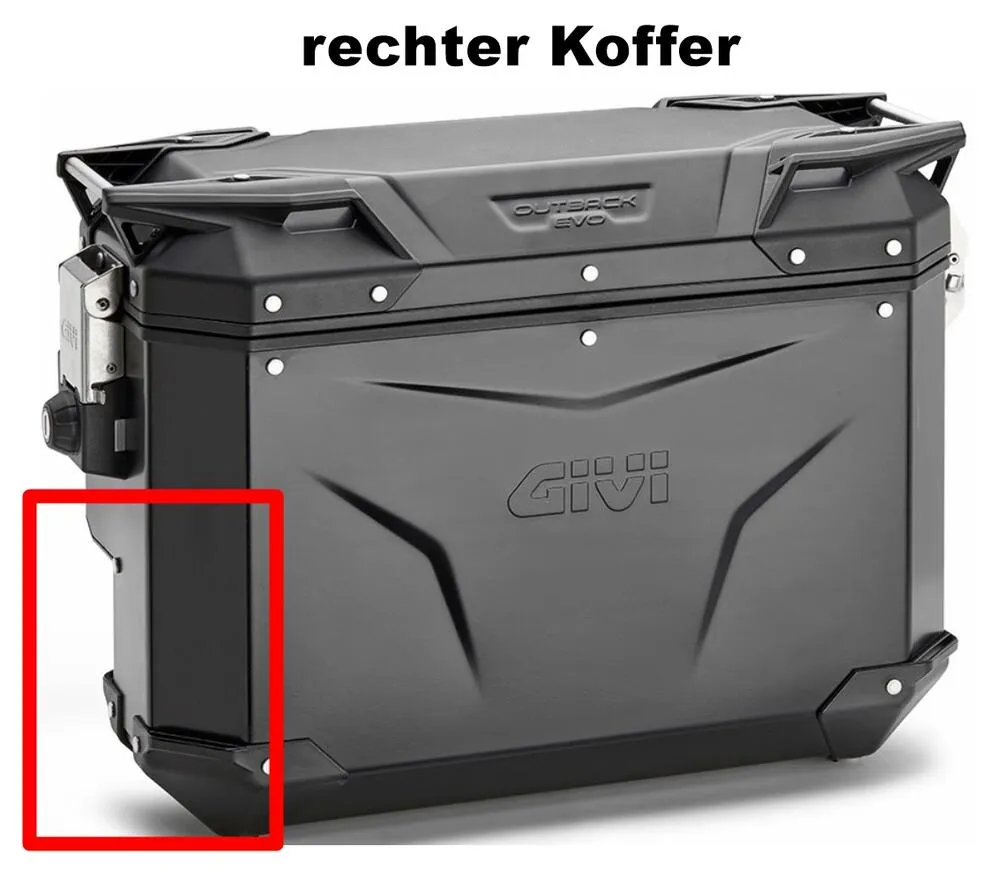 Givi Monokey Trekker Outback EVO OBKE3733B Alu Seitenkoffer Set - 37 / 33 Liter - schwarz