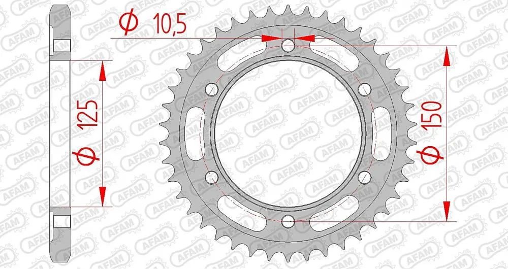 AFAM Kettensatz Stahl 525 XHR3-G 16x42 - KTM 990 Adventure 2006-13
