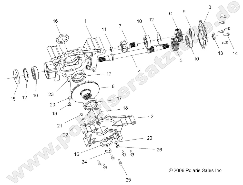 DRIVE TRAIN, MID GEARCASE INTERNALS DRIVE TRAIN, MID GEARCASE INTERNALS