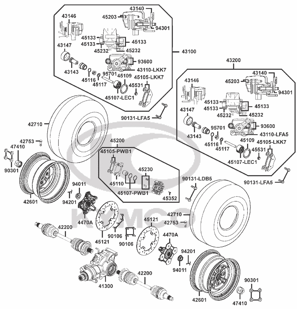 Räder, Bremse & Antriebswellen hinten Räder, Bremse & Antriebswellen hinten