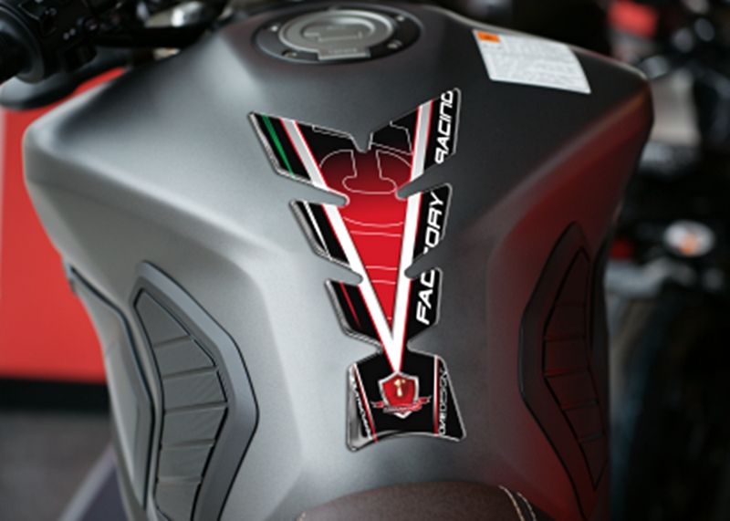 OneDesign Tankpad Moon Factory "schwarz-rot" passend für Ducati Motorräder - CGMOON7P