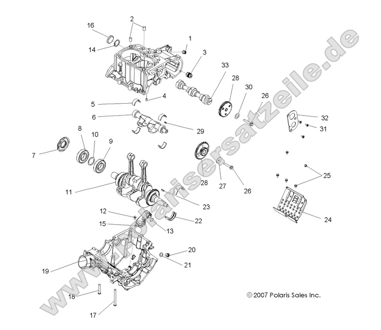 engine crankcase and crankshaft engine crankcase and crankshaft