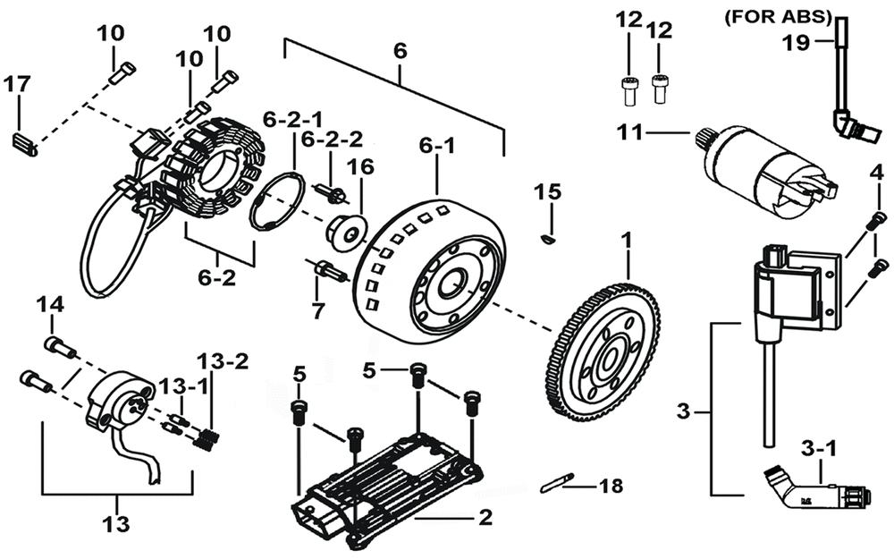 Lichtmaschine, Anlasser, ECU & Zündspule Lichtmaschine, Anlasser, ECU & Zündspule